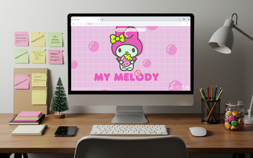 My Melody Live Wallpaper :: Brighten up your browsing with the My Melody Live Wallpaper Chrome extension.