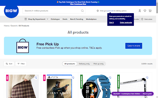 MarkOFF :: Australian retailers now sell other people's stuff on their websites. MarkOFF hides the marketplace sellers. 10 sites supported.