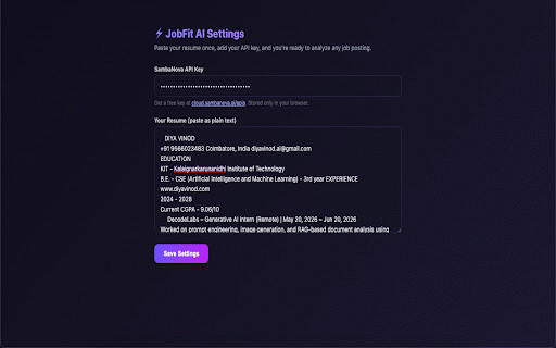 JobFit AI — Instant Resume Match :: Instantly see how well your resume fits any job posting, with AI-generated tailored pitches.