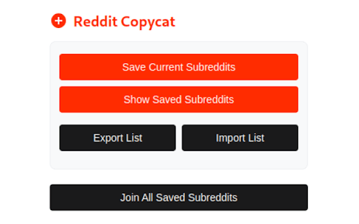 Reddit Copycat :: Copy subreddit subscriptions between Reddit accounts