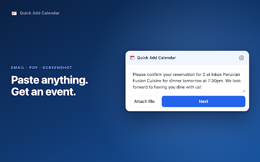 Quick Add Calendar :: ⚡ The scheduling assistant for Google Calendar.