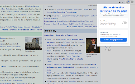 Lift the right-click restriction on the page :: Remove right-click restrictions on web pages and restore normal right-click functionality