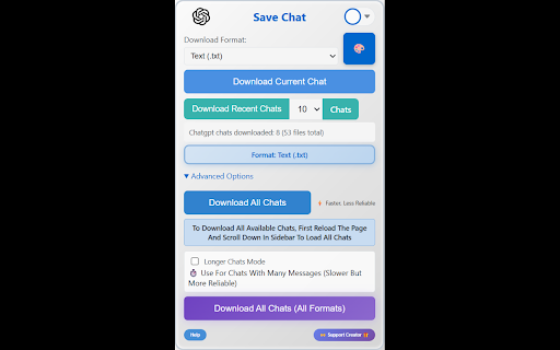 Save Chat - AI chat backup :: Backup Your AI Conversations Locally.