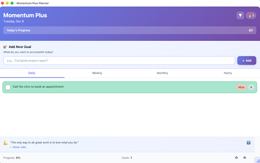 Momentum Plus Planner :: Your daily accountability companion with smart goal tracking and hourly motivation