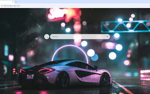 McLaren 720S Live Wallpaper :: The striking McLaren 720S in purple glides through the rainy streets, creating a stunning visual spectacle.