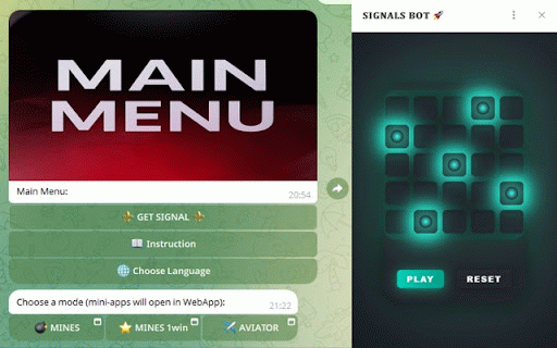Smart Signals: Mines, Aviator, Crystal :: Telegram-based game signal system. Focused on Mines, Aviator & Crystal predictions.