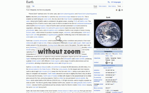 Zoom Extension :: Zoom page with mouse pointer using customizable key.