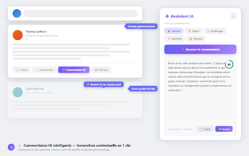 LinkedIn AI Comment & Post Generator :: Generate smart LinkedIn comments & posts with AI. Multi-provider (Claude, OpenAI, Gemini, Ollama). 100% private, zero servers.