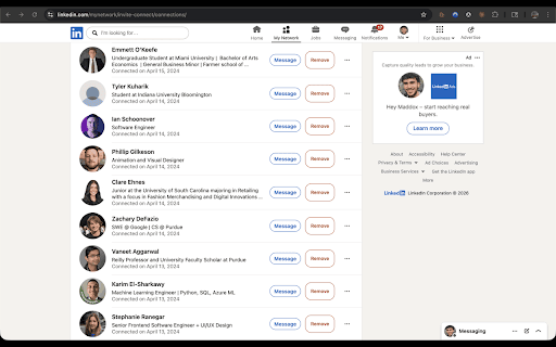 One-Click Remove for LinkedIn :: Quickly remove LinkedIn connections in one click.