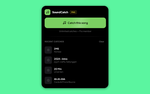 SoundCatch — Song Identifier :: Identify any song playing in your browser tab. Click to catch the sound.