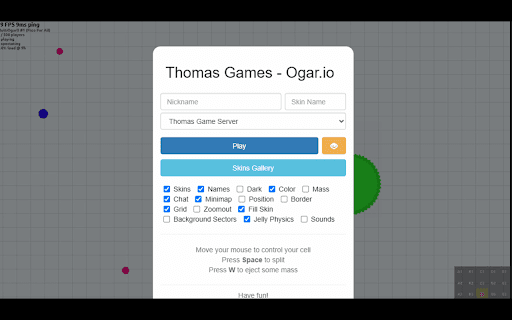 Thomas' Games Launcher :: Launches a collection of games, including a private Agar.io server client and Slope.
