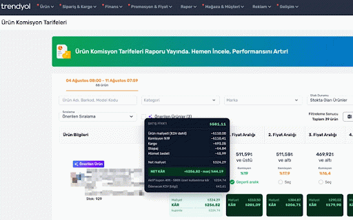 Jiro — E-ticaret Kâr Paneli :: Satıcı panelinizdeki verilerden her fiyat senaryosunun net kârını hesaplar: komisyon, kargo ve vergi sonrası gerçek kâr.