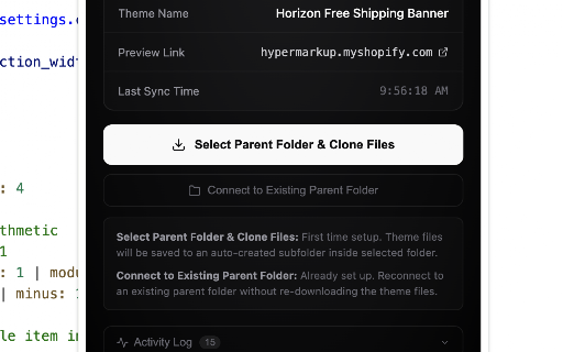 Shopify Theme Files Sync Helper :: Bidirectional Files Sync between Shopify Theme Online Code Editor and Your Local File system.