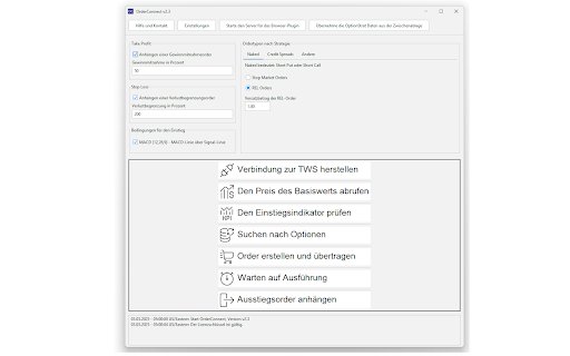 OrderConnect :: OrderConnect - connects Optionstrat and the TWS.