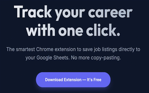 Job Saver – Save Jobs to Google Sheets :: Save job applications to your Google Sheet with one click.