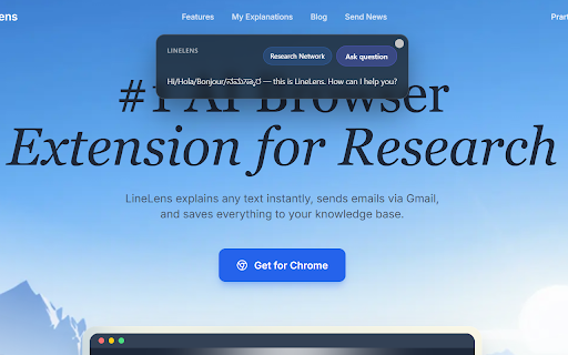 LineLens - Agentic Research Assistant :: Agentic research agent: discovers papers, profiles researchers, identifies opportunities, orchestrates workflows, explains webpages.