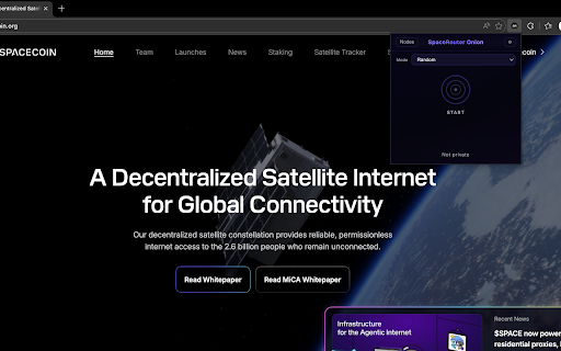 SpaceRouter Onion Extension :: Easily switch your browser proxy settings on or off for use with the SpaceRouter Onion Client (SOCKS5-compatible).