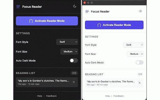 Focus Reader - Clean Reading Mode :: Transform any article into a clean, distraction-free reading experience. Remove ads and clutter with beautiful dark mode support.