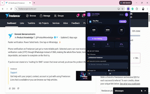 FreelancerPK Auto Bidder :: AI-powered auto bidding SaaS platform for freelancer.pk — Generate professional proposals and automate your bidding workflow.