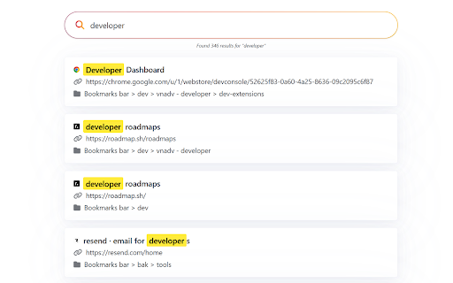 Bookmarks Search :: Fast and easy bookmarks search