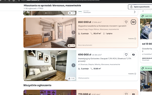 Filtr Nieruchomosci :: Otodom i OLX: ukrywanie ofert, czarna lista, podświetlenia sprzedawców.