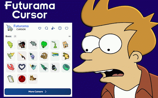 Futurama Cursor - Custom Cartoon Cursor for Chrome :: Bender and Fry are here with the Futurama cursor. Perfect for fans of Planet Express and futuristic comedy!