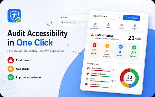 Web Accessibility Checker :: Web accessibility checker for WCAG 2.2: color contrast, alt text, headings, focus order, color blindness simulator, audit reports.