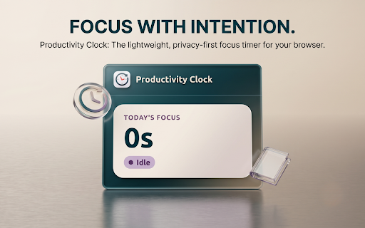 Productivity Clock :: Track your work & focus sessions. Pomodoro timer, daily goals, monthly reports — all in one clean interface.