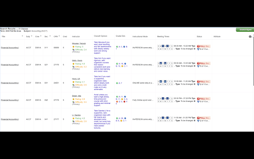 De Anza RMPify :: Displays RateMyProfessors ratings on new De Anza class search.