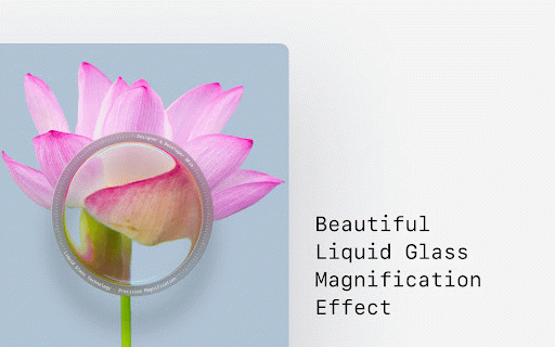 Liquify Cursor - Real-time Liquid Glass Magnifier :: Transform your cursor into a liquid glass magnifier with stunning colors and smooth, physics-based animations.