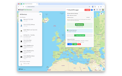 iCloud Find My GPS Logger :: Logs device movements from iCloud Find My and exports to GPX files