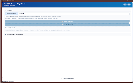 Ingenio Care :: Ingenio Care EMR helper extension.