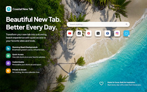 Aesthetic Tab - Minimalist New Tab & Zen Dashboard :: Turn every new tab into a moment of peace. A minimalist dashboard with HD wallpapers.