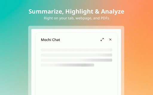 Mochi Chat :: Chat with your PDFs and websites using AI