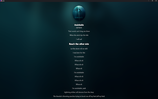 Synced Lyrics Sidebar :: Displays synced lyrics in the side panel for the current playing song.