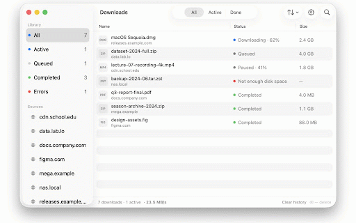 Hydra Download Manager :: Send browser downloads to Hydra for fast, controllable downloading on your Mac.