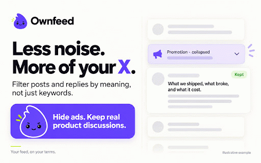 Ownfeed :: Tell Ownfeed what you want. It filters X, explains each choice, and learns from your corrections.