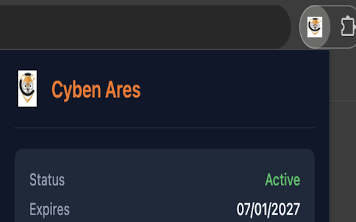 Cyben Ares :: Browser security extension with domain verification, phishing detection, and sensitive data protection