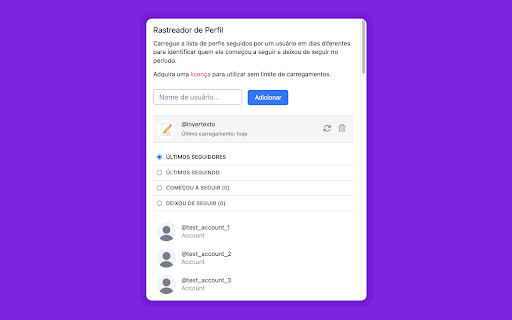 Profile Tracker :: Find out whom a user has recently started following and unfollowed.