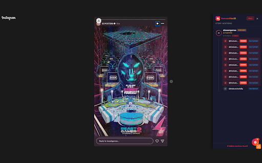 HannanMaxIG - Hidden Story Mentions :: Reveal hidden mention tags in Instagram stories and highlights. Detects secretly tagged users, hashtags, and locations.