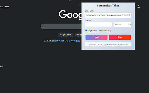 AutoSnap :: Takes screenshots of a URL at regular intervals and saves them.