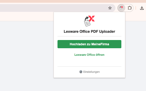 Lexware Office PDF Uploader :: Laden Sie PDFs direkt aus Ihrem Browser in mehrere Lexware Office Accounts hoch.