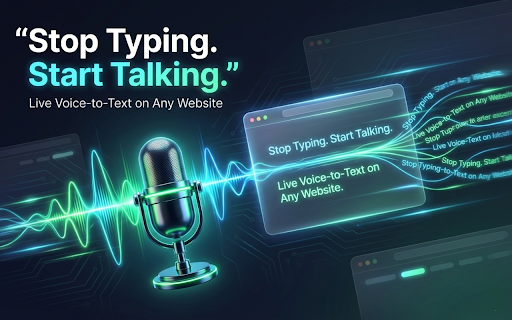 Speechwave - Speech to Text :: Speechwave converts speech to text in real time. Dictate into text fields, emails, forms, docs, and web editors.