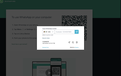 MultiLink | Open WA chats :: Open WhatsApp chat with one click. No need to add the number to contacts!