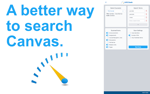 LMS Dash :: LMS Dash helps instructors, instructional designers, and administrators spend less time managing Canvas.