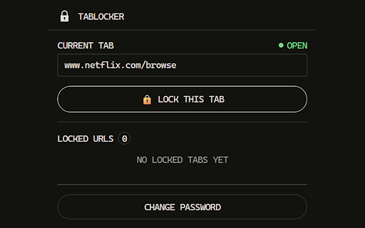 TabLocker - Password Protect & Lock Tabs :: Lock browser tabs with a master password. Secure your privacy and private pages in one click.