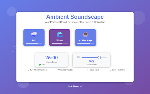 Ambient Soundscape :: Create your personal sound environment for focus, relaxation, and productivity