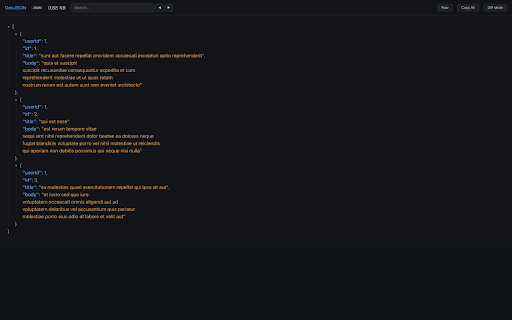 DevJSON — Premium Data Explorer :: Premium explorer for JSON, XML, and YAML. Features structural diffing, instant search, and developer-centric copy actions.