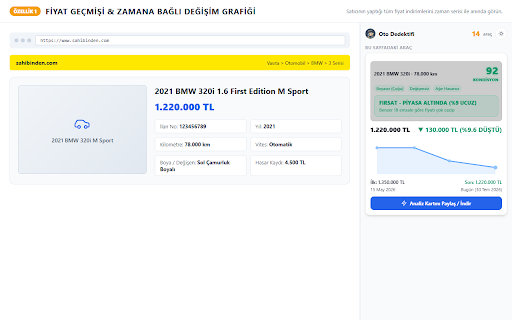 Sarı Site Dedektifi :: Araç ilanlarında durum puanı, boya/hasar analizi, fiyat geçmişi ve benzerlerine göre ucuz/pahalı karşılaştırması. Siteye dokunmaz.