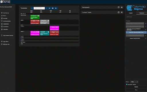 Daymap Sigma :: Share and view Daymap timetables with friends and other users of this extension.